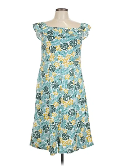 Pre-owned Loft Beach Casual Dress In Blue
