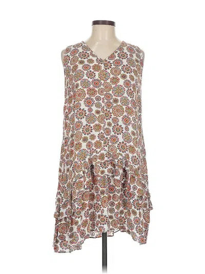 Pre-owned Loft Beach Casual Dress In Brown