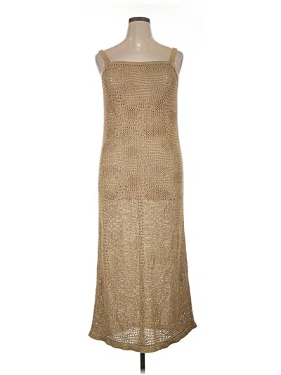 Loft Beach Casual Dress In Gold