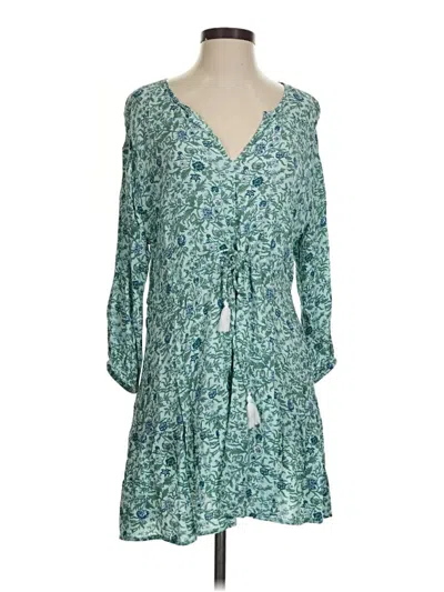 Pre-owned Loft Beach Casual Dress In Green