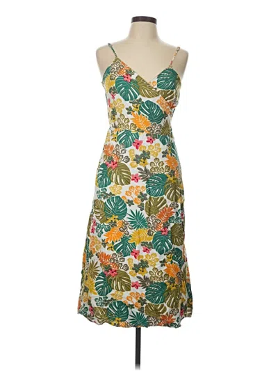 Pre-owned Loft Beach Casual Dress In Green