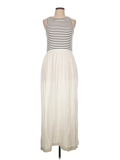 Pre-owned Loft Beach Casual Dress In Ivory