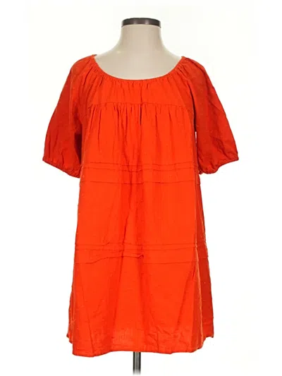 Pre-owned Loft Beach Casual Dress In Orange