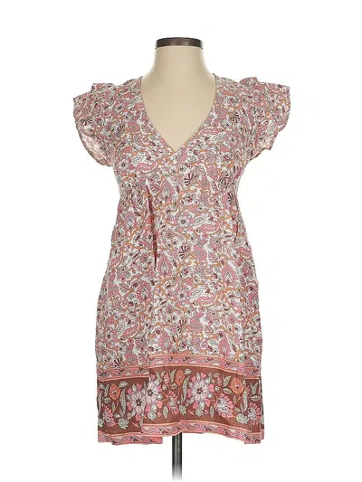 Pre-owned Loft Beach Casual Dress In Pink