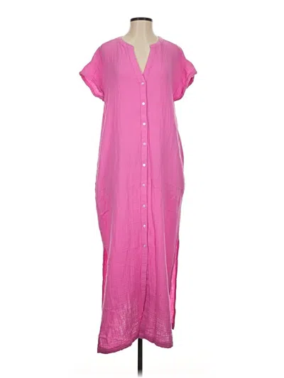 Pre-owned Loft Beach Casual Dress In Pink