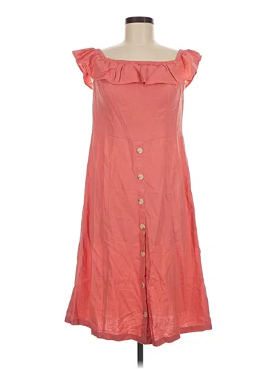 Pre-owned Loft Beach Casual Dress In Pink
