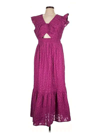 Pre-owned Loft Beach Casual Dress In Purple