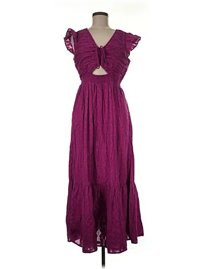Pre-owned Loft Beach Casual Dress In Purple