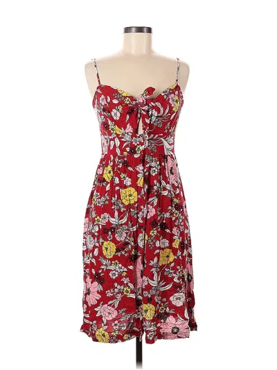 Pre-owned Loft Beach Casual Dress In Red