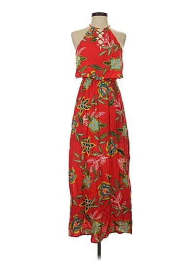 Pre-owned Loft Beach Casual Dress In Red