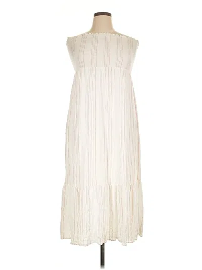 Pre-owned Loft Beach Casual Dress In White