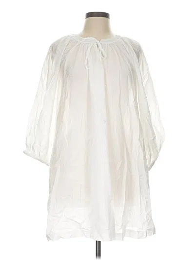Pre-owned Loft Beach Casual Dress In White