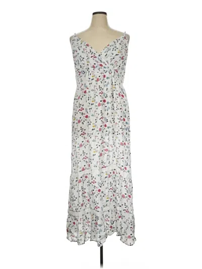 Pre-owned Loft Beach Casual Dress In White