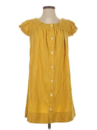 Pre-owned Loft Beach Casual Dress In Yellow