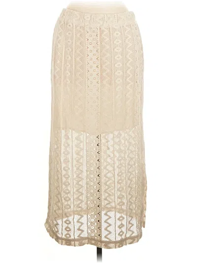 Pre-owned Loft Beach Casual Skirt In Ivory