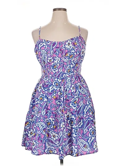 Pre-owned Loft Beach Cocktail Dress In Purple
