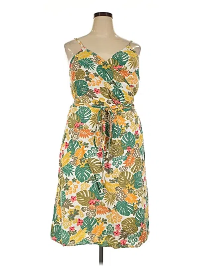 Pre-owned Loft Beach Cocktail Dress In Yellow