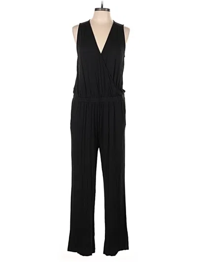 Pre-owned Loft Beach Jumpsuit In Black