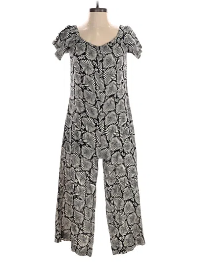 Pre-owned Loft Beach Jumpsuit In Black