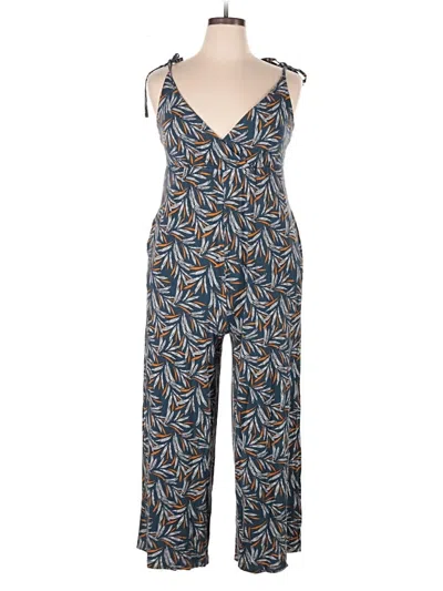 Pre-owned Loft Beach Jumpsuit In Blue