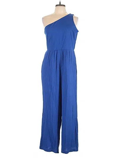 Pre-owned Loft Beach Jumpsuit In Blue