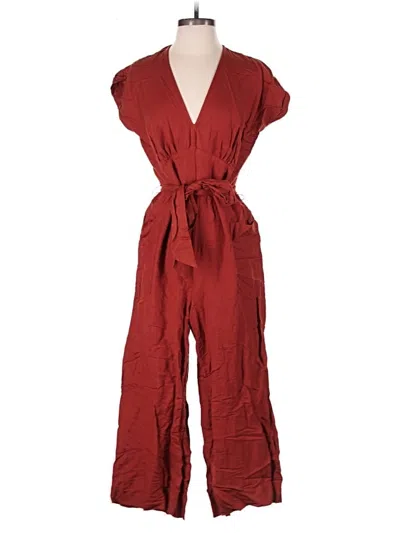 Pre-owned Loft Beach Jumpsuit In Orange