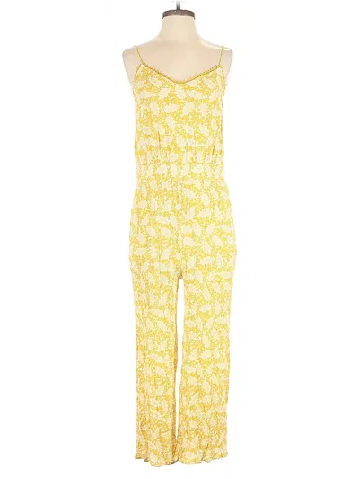 Pre-owned Loft Beach Jumpsuit In Yellow