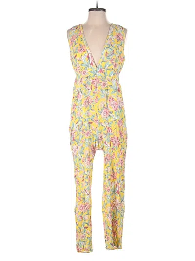 Pre-owned Loft Beach Jumpsuit In Yellow