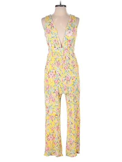 Pre-owned Loft Beach Jumpsuit In Yellow