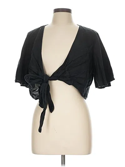 Pre-owned Loft Beach Kimono In Black