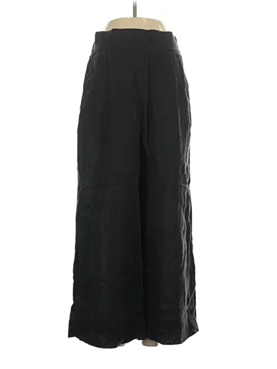 Pre-owned Loft Beach Linen Pants In Black