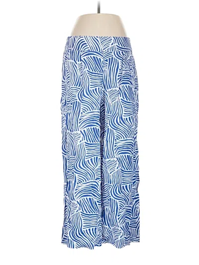 Pre-owned Loft Beach Linen Pants In Blue