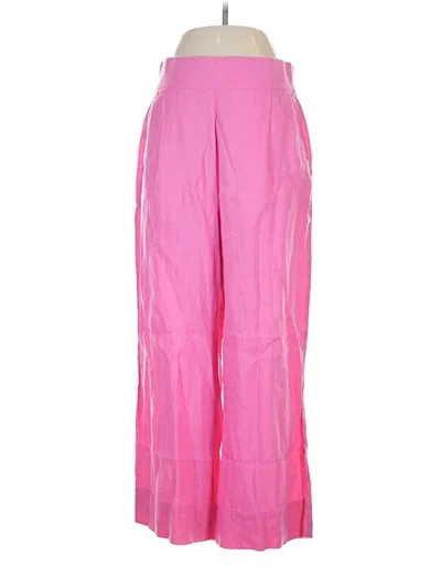 Pre-owned Loft Beach Linen Pants In Pink