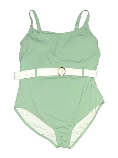 Pre-owned Loft Beach One Piece Swimsuit In Green