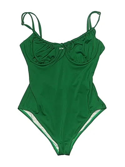 Pre-owned Loft Beach One Piece Swimsuit In Green