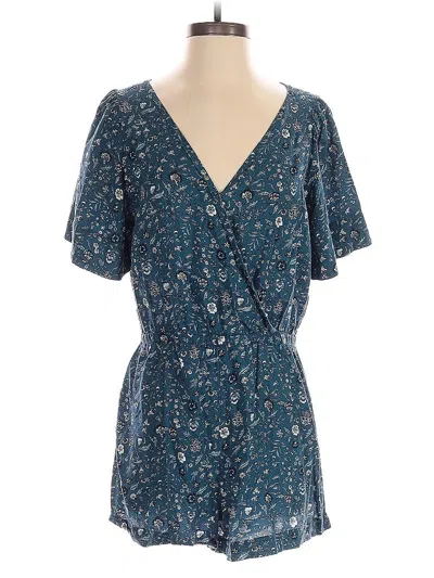 Pre-owned Loft Beach Romper In Blue