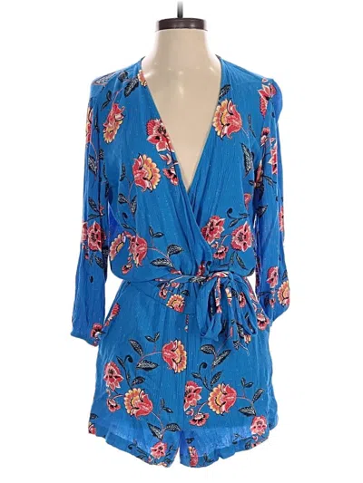 Pre-owned Loft Beach Romper In Blue