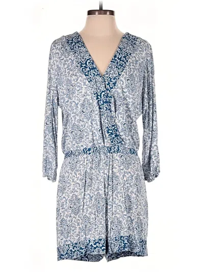Pre-owned Loft Beach Romper In Blue
