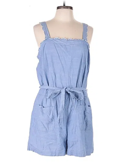 Pre-owned Loft Beach Romper In Blue
