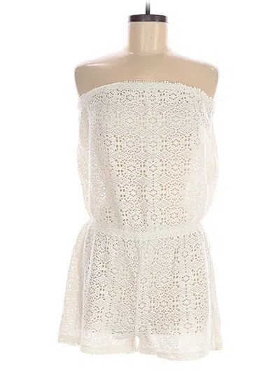 Pre-owned Loft Beach Romper In Ivory