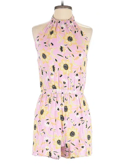 Pre-owned Loft Beach Romper In Pink