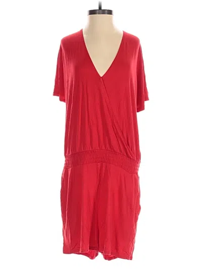 Pre-owned Loft Beach Romper In Red
