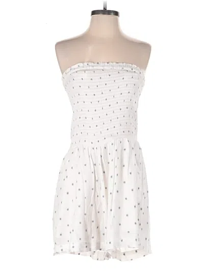 Pre-owned Loft Beach Romper In White