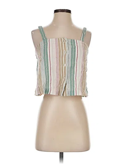 Pre-owned Loft Beach Sleeveless Blouse In Green
