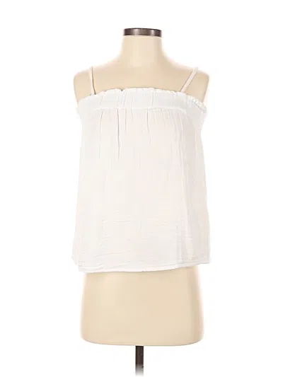 Pre-owned Loft Beach Sleeveless Blouse In White