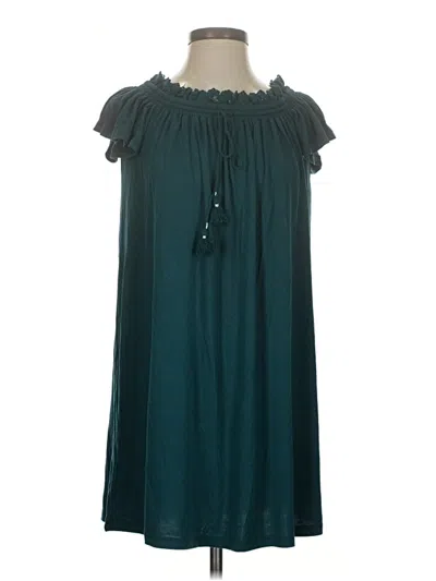 Pre-owned Loft Beach Sleeveless Top Teal Cold Shoulder Neckline Tops