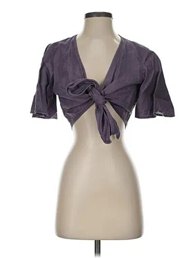 Pre-owned Loft Beach Tank Top Purple Tie Neck Tops
