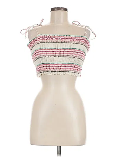 Pre-owned Loft Beach Tube Top Ivory Strapless Neckline Tops