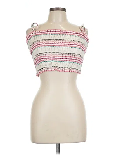 Pre-owned Loft Beach Tube Top Pink Strapless Neckline Tops