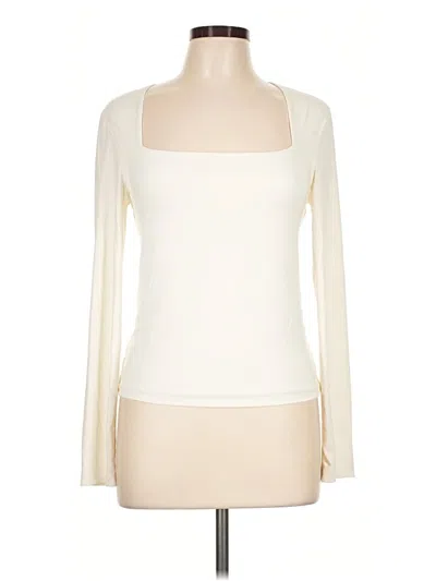 Pre-owned Loft Versa Long Sleeve T-shirt In Ivory